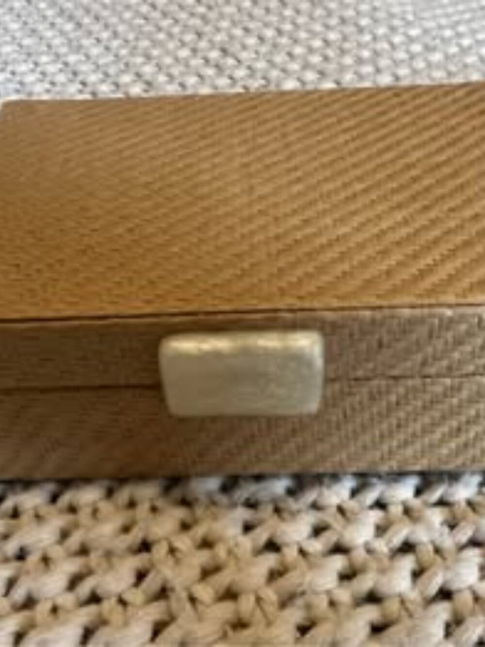 Threshold Small Woven Decorative Box Tan- NEW